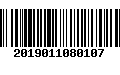 Código de Barras 2019011080107