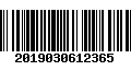 Código de Barras 2019030612365