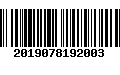 Código de Barras 2019078192003