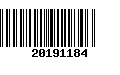 Código de Barras 20191184