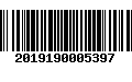 Código de Barras 2019190005397