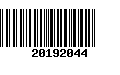 Código de Barras 20192044