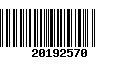 Código de Barras 20192570