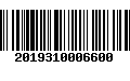 Código de Barras 2019310006600