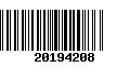 Código de Barras 20194208