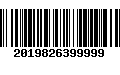 Código de Barras 2019826399999