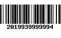 Código de Barras 2019939999994