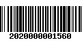 Código de Barras 2020000001560