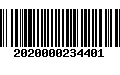 Código de Barras 2020000234401