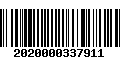 Código de Barras 2020000337911