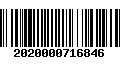 Código de Barras 2020000716846