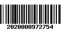 Código de Barras 2020000972754