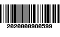 Código de Barras 2020000980599