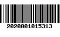 Código de Barras 2020001015313