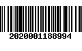 Código de Barras 2020001188994