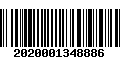 Código de Barras 2020001348886