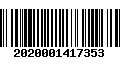 Código de Barras 2020001417353