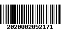 Código de Barras 2020002052171