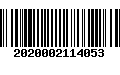 Código de Barras 2020002114053