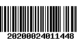 Código de Barras 20200024011448