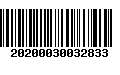 Código de Barras 20200030032833