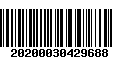 Código de Barras 20200030429688