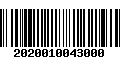 Código de Barras 2020010043000