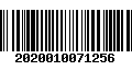 Código de Barras 2020010071256