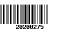 Código de Barras 20200275