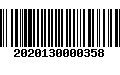 Código de Barras 2020130000358