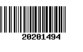 Código de Barras 20201494