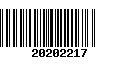 Código de Barras 20202217