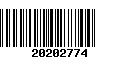 Código de Barras 20202774