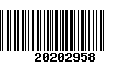 Código de Barras 20202958