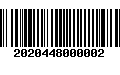 Código de Barras 2020448000002