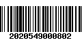 Código de Barras 2020549000802