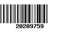 Código de Barras 20209759