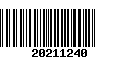 Código de Barras 20211240