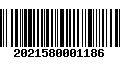 Código de Barras 2021580001186