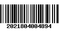 Código de Barras 2021804004894