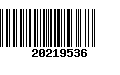 Código de Barras 20219536