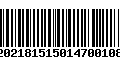 Código de Barras 202202181515014700108054