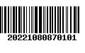 Código de Barras 20221080870101