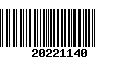 Código de Barras 20221140