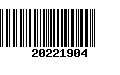 Código de Barras 20221904