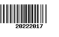 Código de Barras 20222017