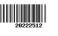 Código de Barras 20222512