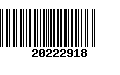 Código de Barras 20222918