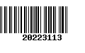 Código de Barras 20223113