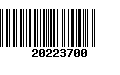 Código de Barras 20223700